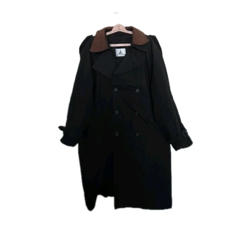 MISTY HARBOR Men's Vtg Trench Coat Zip-out  PLAID Fleece Liner ‎ lined  Sz 44R